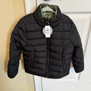 NWT Gap Puffer Reversible 5Y Black and Dino Camo